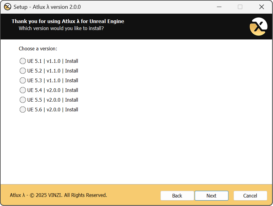Atlux λ Installer Wizard